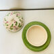 Butter bell in faience from the 20th century signed Mesves R.R Renaud Rémusat.