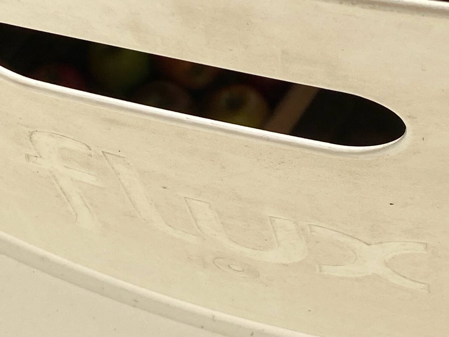 White ABS folding chair signed Flux Amsterdam circa 1980