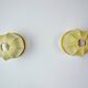 Pair of "cocoon" wall lights, resin and pine, Italy, 1970