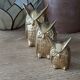 Owls in vintage brass trio