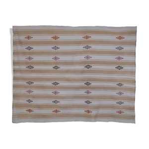 tapis kilim naturel rayé 203 x 247 cm