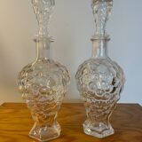 Pair of grape bunch decanters