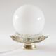 Lotus lamp, silver metal, ball