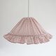 Emilia "small pink squares" conical textile suspension with flounce