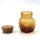 Amber bubble glass bonbonnière in the Biot style, 1970s.