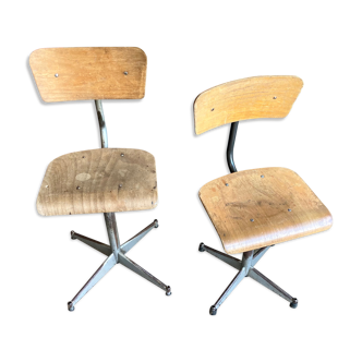 Pair of workshop chairs