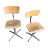 Paire de chaises d'atelier