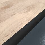 Office table in solid maple and gray band