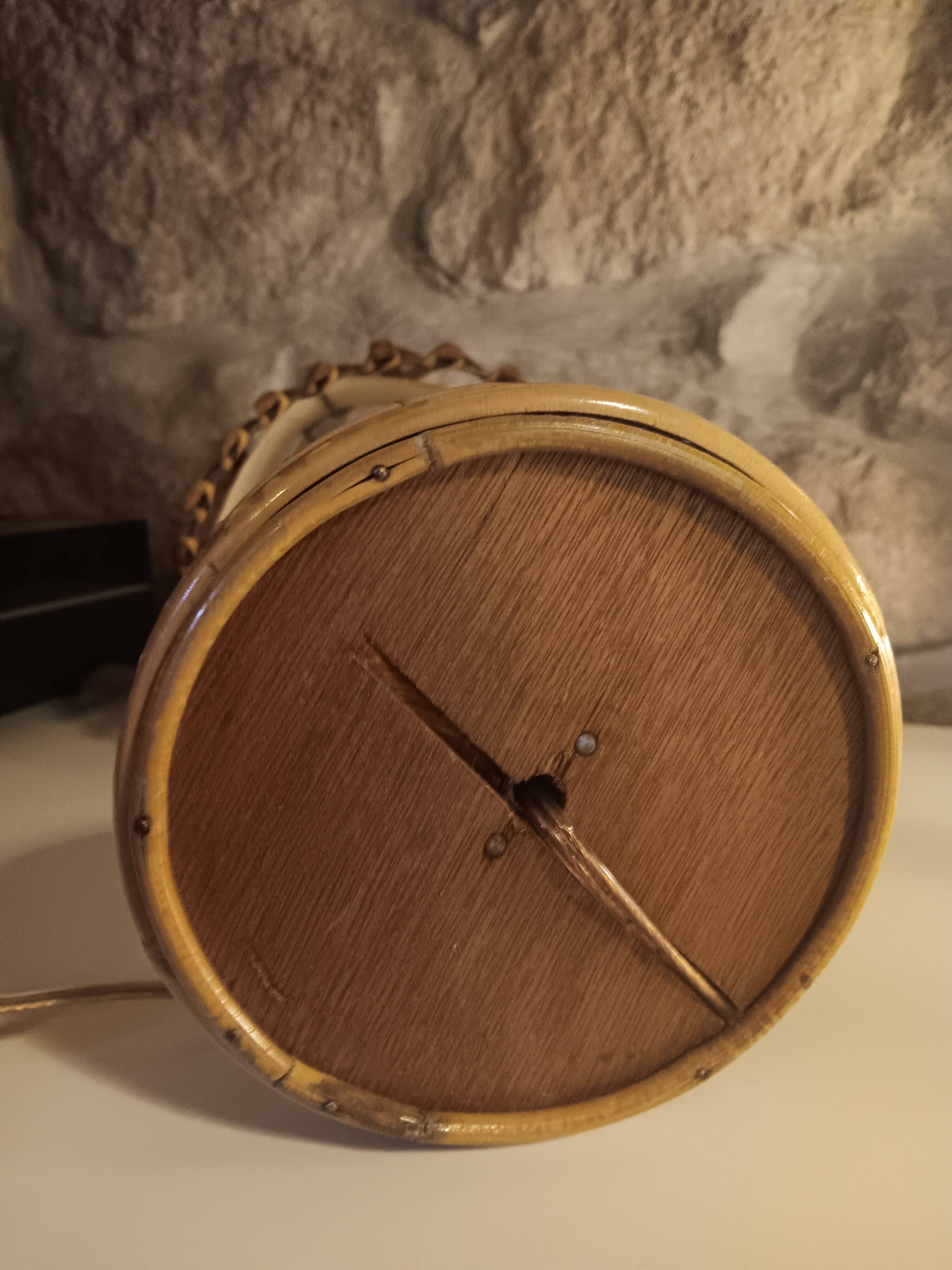 Rattan lamp by Louis Sognot