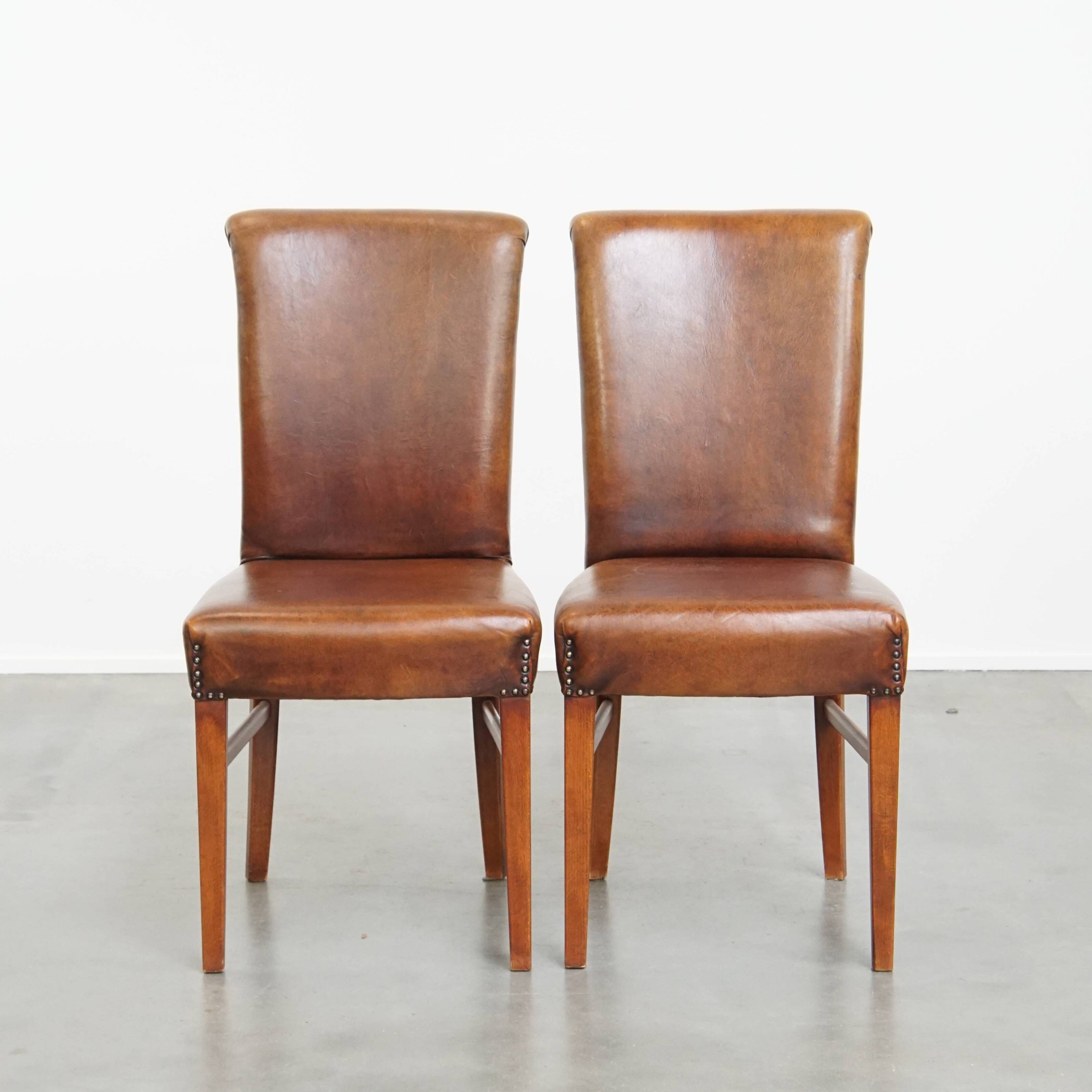 Set of 2 Sheepskin Dining Chairs