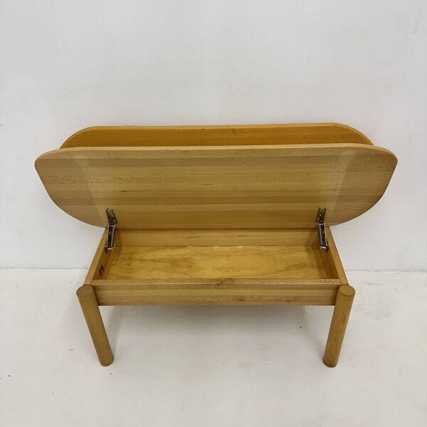 Banc danois vintage Ansager mobler en bois massif, 1970