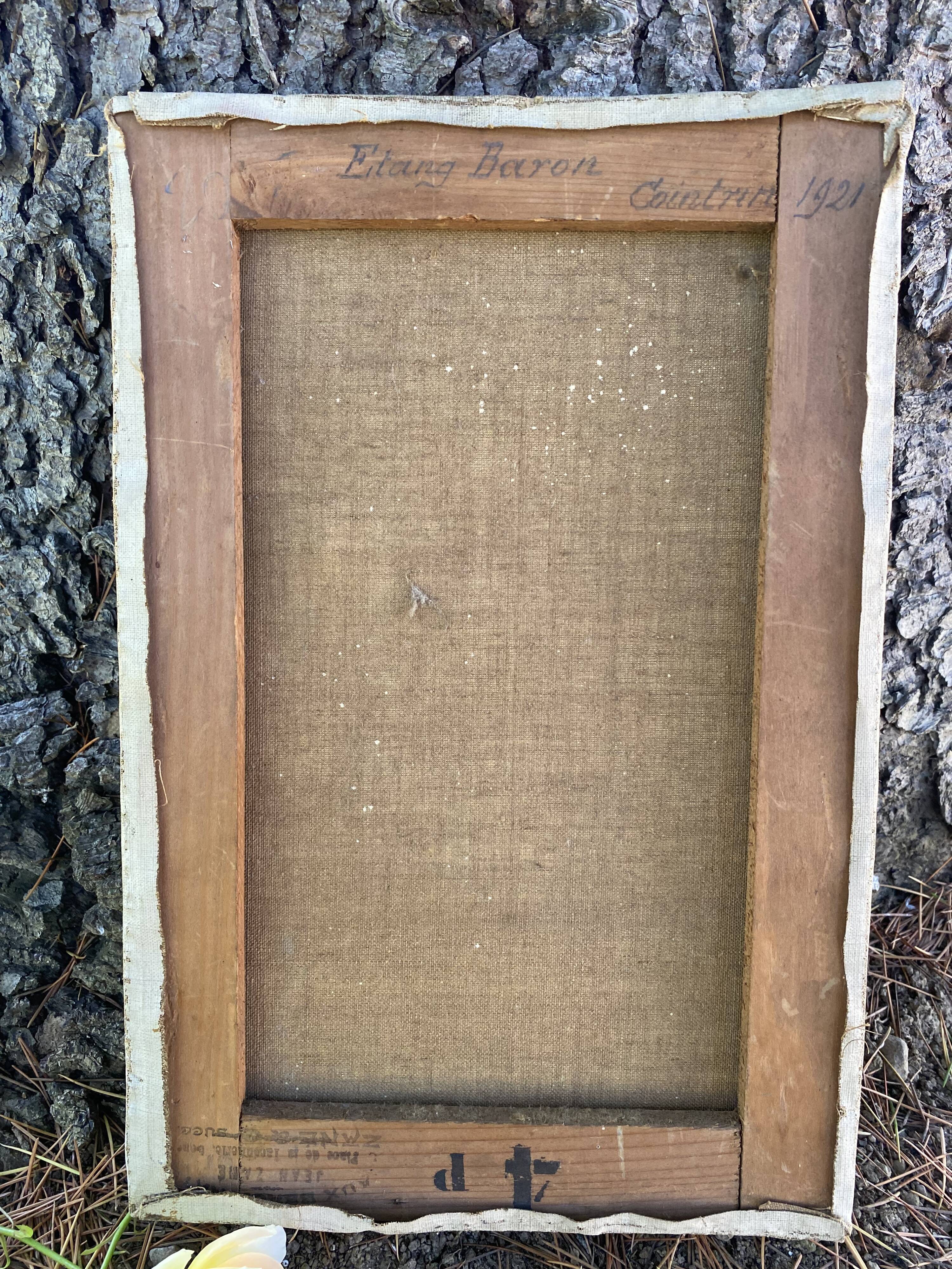 Oil on canvas "Étang Baron"