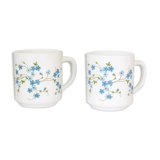 2 mug arcopal Veronica myosotis decoration