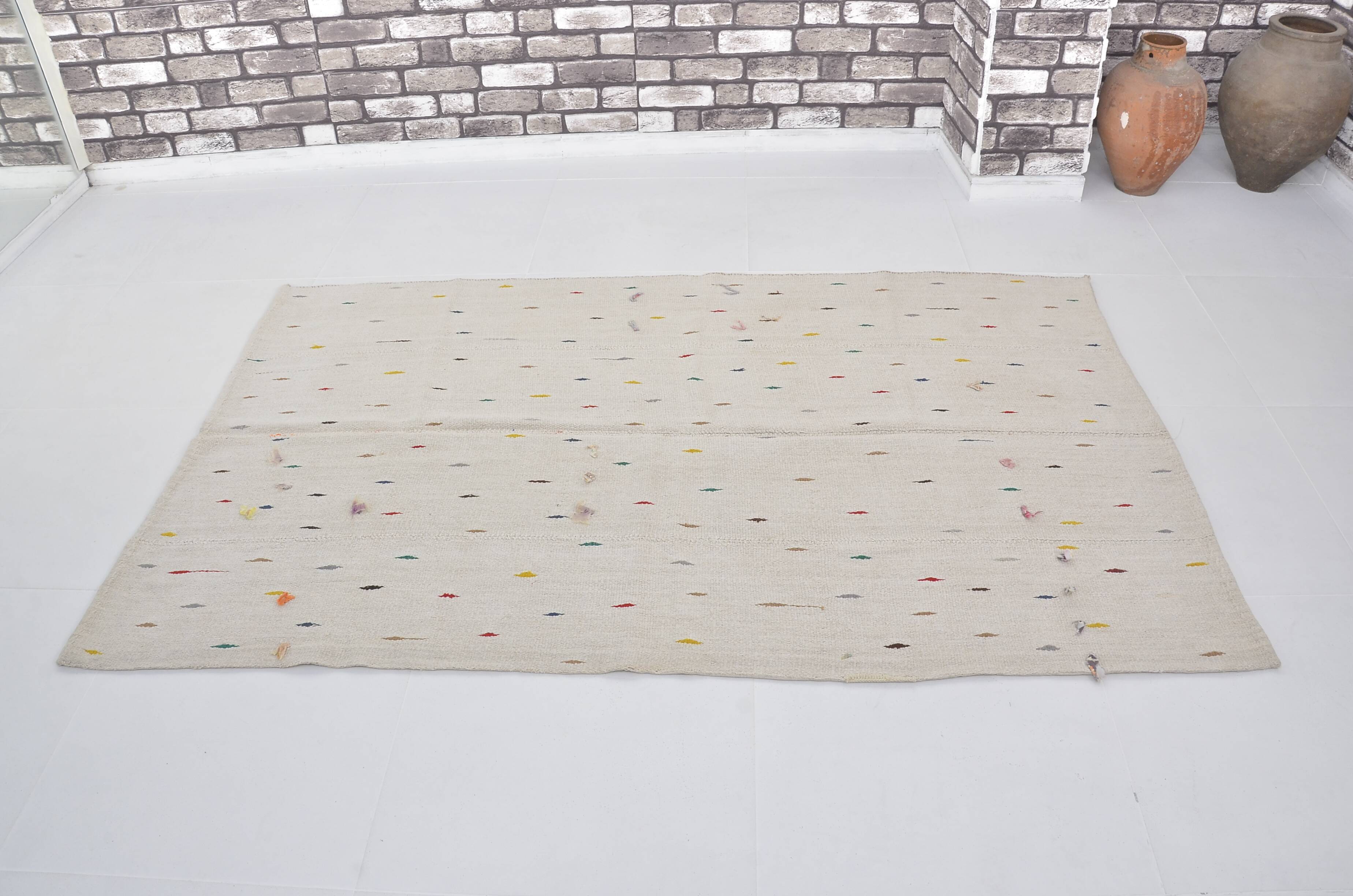 Vintage decorative hemp rug for the home, ref. 3672