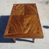Walnut table with extensions, 6/10 people