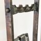 Vintage Brutalist Steel Magazine Rack