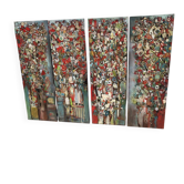 Chantal Bir 2018 - Ensemble de x4 peintures sur toiles