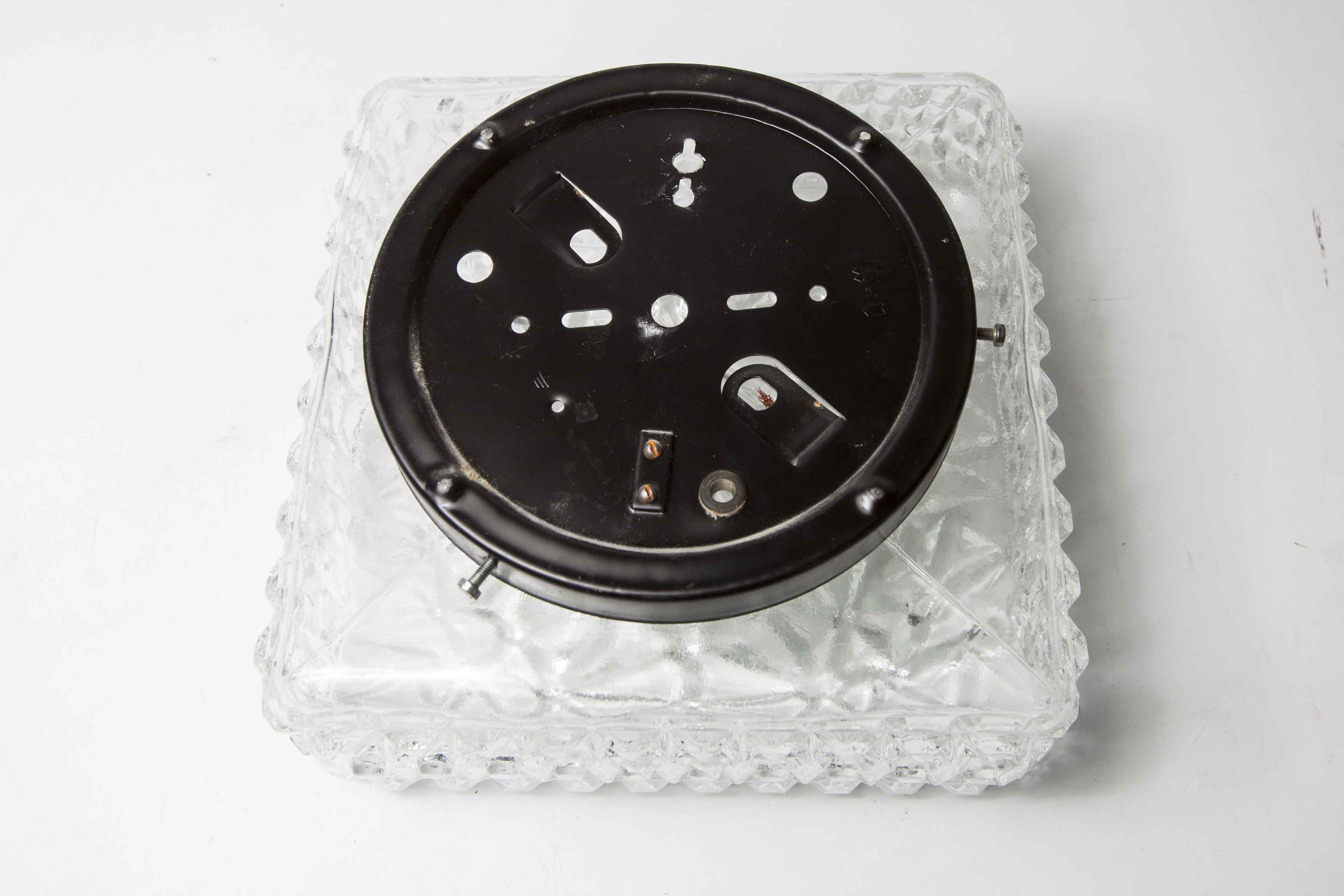 60's square glass floral-shaped ceiling