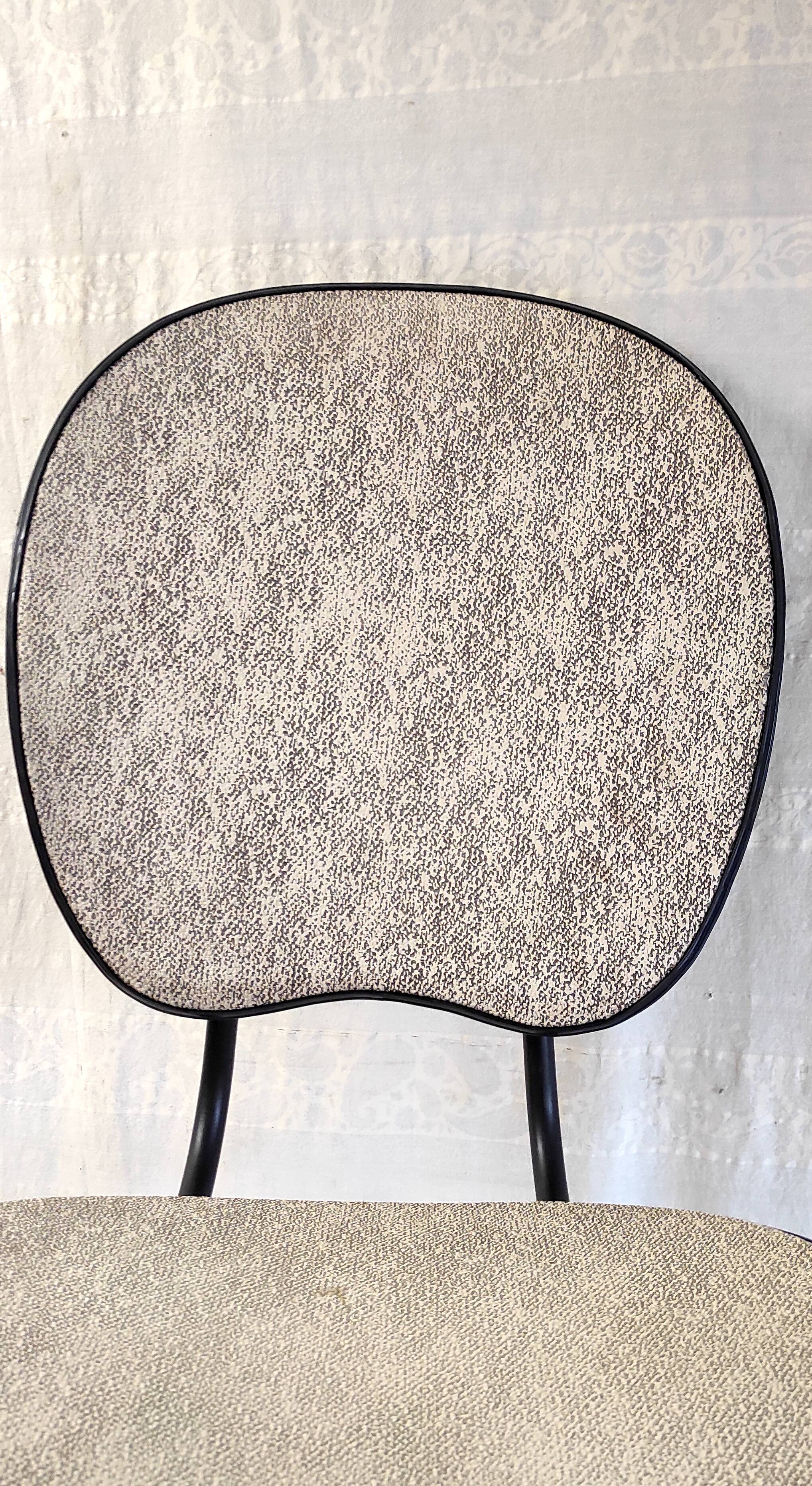 Vintage metal and leatherette chair - 1950s