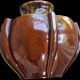 Art Deco vase in polychrome glazed ceramic