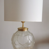 Pair of polished glass art deco lamp