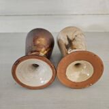 Pair of glazed stoneware mazagrans - Vintage, 1970s