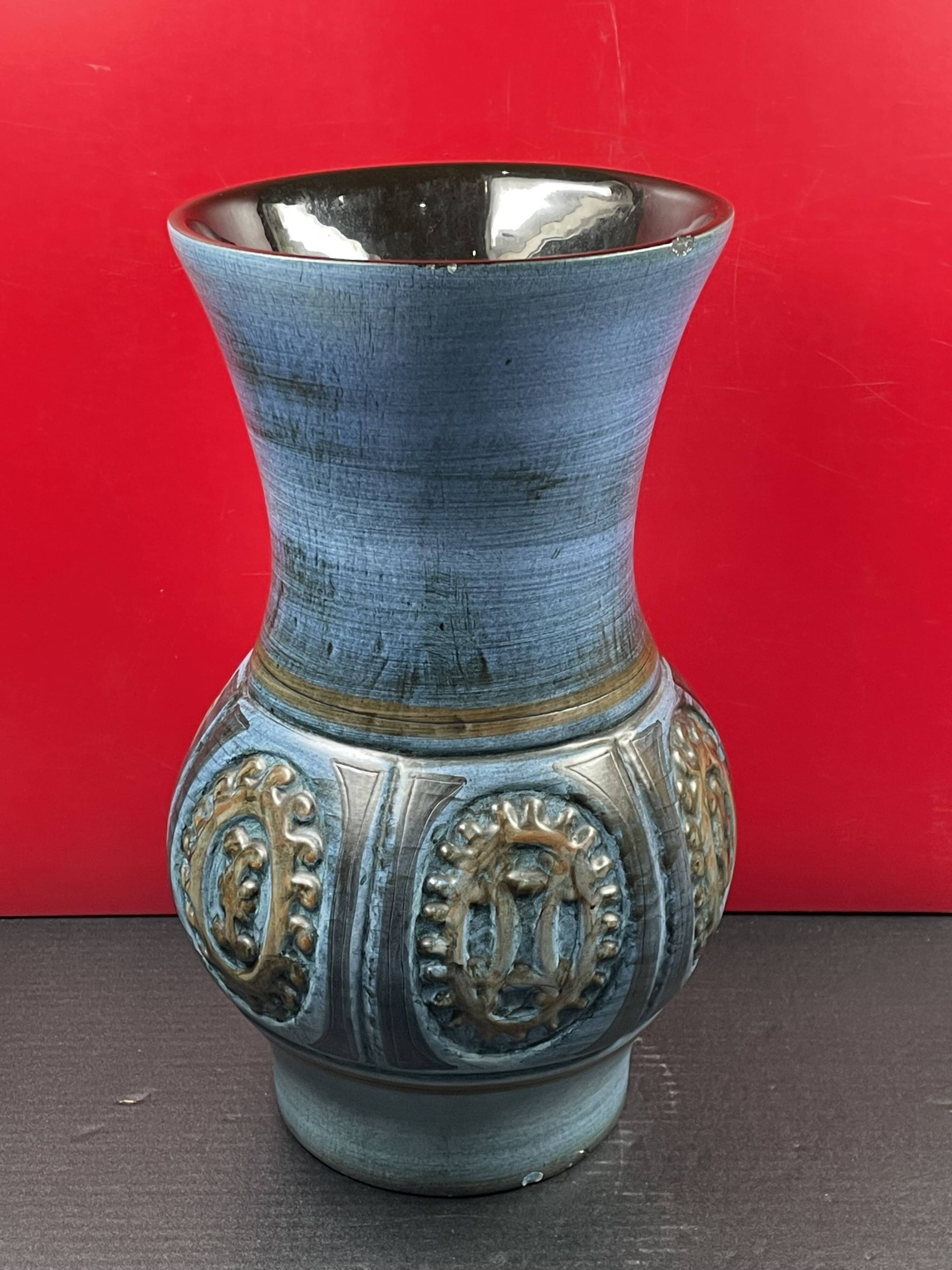 Contemporary ceramic Large vase, Jean de LESPINASSE - 1950, H 35 cm