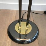 Floor lamp with gunmetal patina and brass