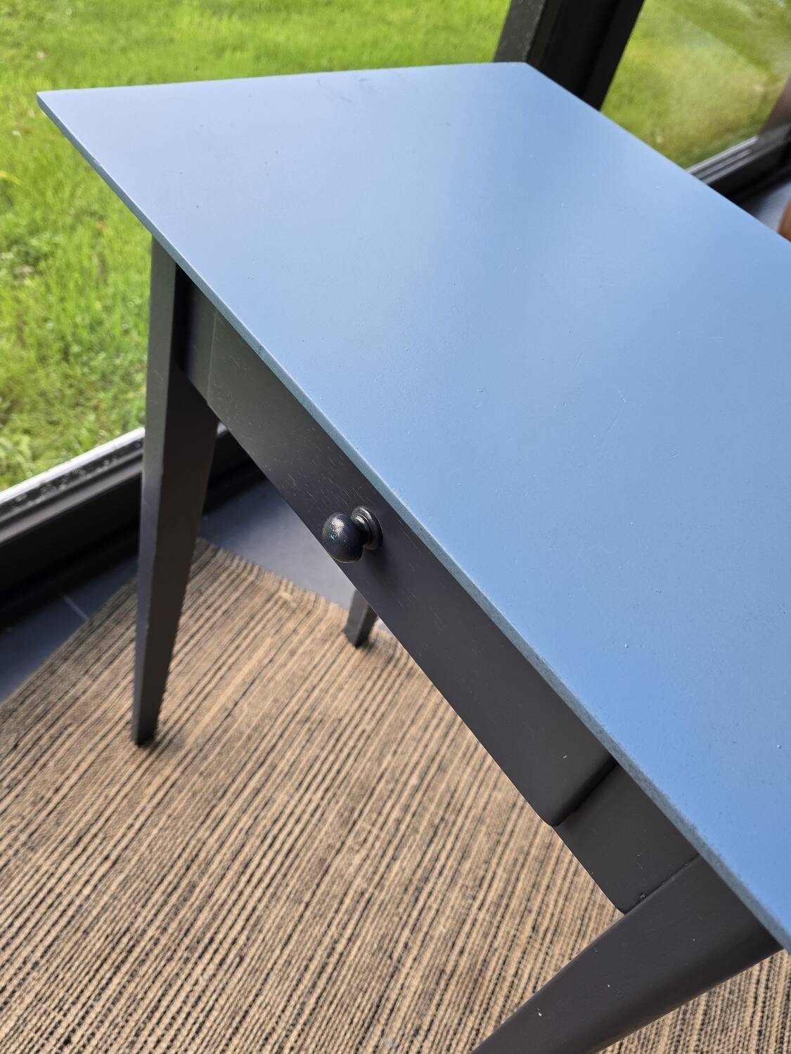 Blue painted side table