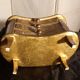 Jewelry box with gilded wooden drawers