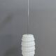 White glass Brutalis pendant lamp 1960s
