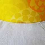 Paire d'abats jour vintage jaune orange pour suspension 1970