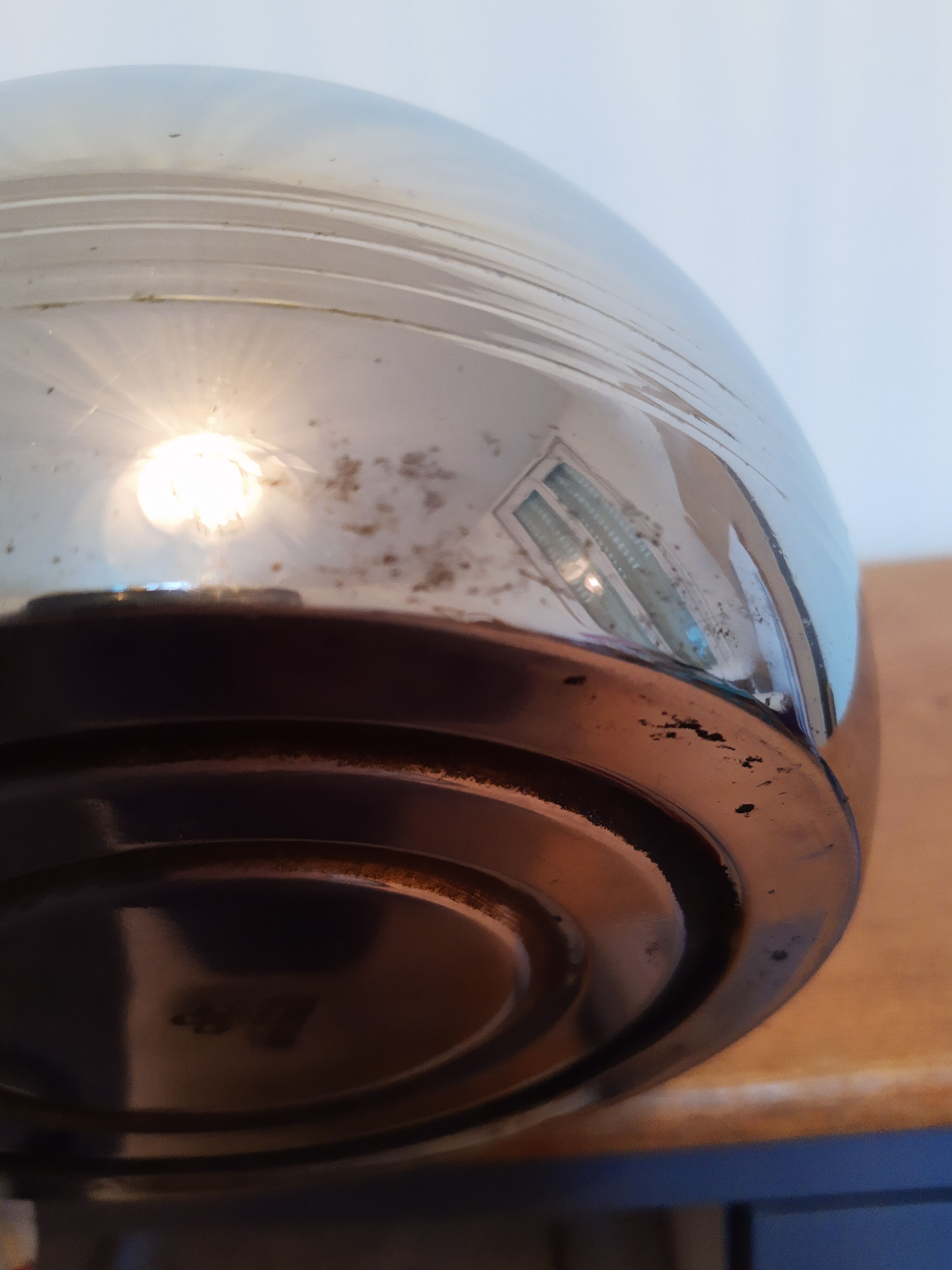 Vintage chrome copper kettle Le Trèfle