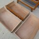 commode vintage en bois pieds compas