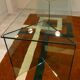 Bacco desk in transparent glass attributed to Tonelli, Italy, 1980s.