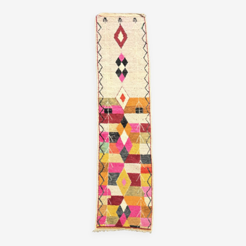 Long tapis berbere couloir neuf en laine boujaad