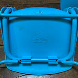 Duo of vintage Grofilex blue nursery children's chairs