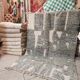 Moroccan Berber rug, grey and cream wool, 300x200 cm, large size with geometric patterns.
