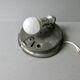 Wall or ceiling light in metal and matt white glass, 1950s