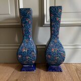 Paire de vases "bleus de Louvière"