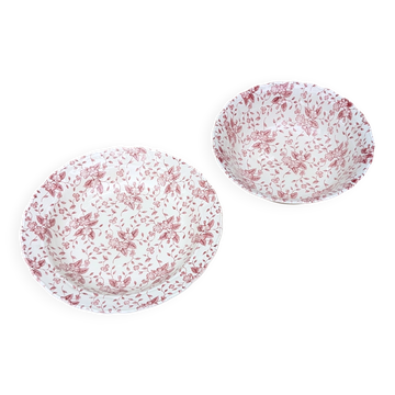 English plate and salad bowl duo