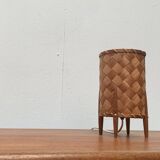 Mid-century Swedish wood veneer table lamp from Vamhus, 1960s.