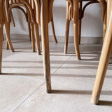 6 light wooden bistro chairs