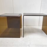 2 vintage pull-out tables 1970