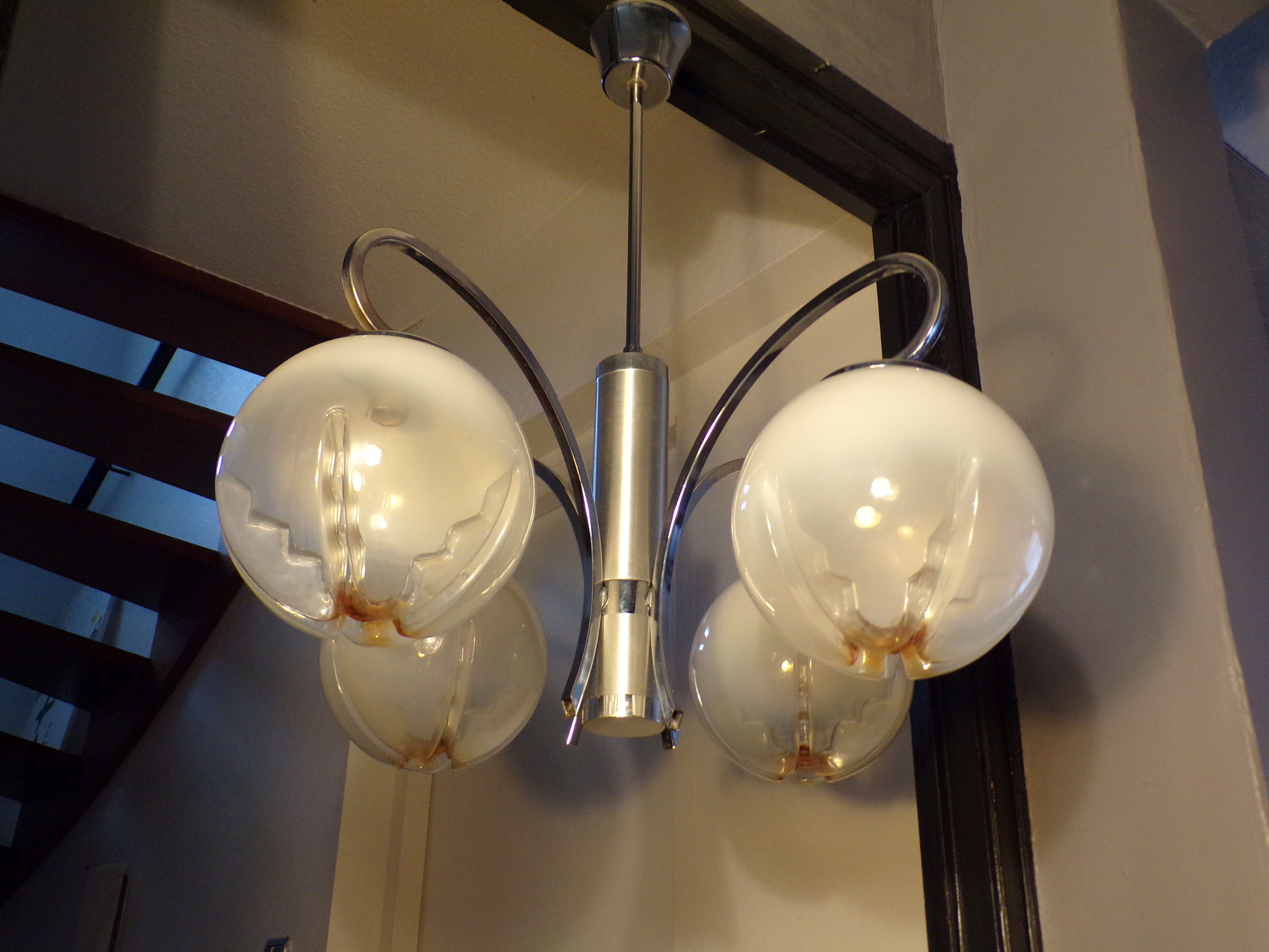 Delmas chandelier with Mazzega globes