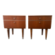 Pair of Scandinavian bedside tables from the 60s in teak