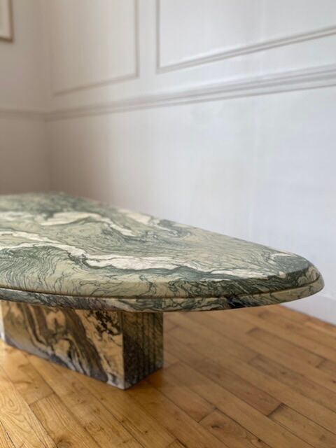 Green marble coffee table