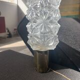 Wall lamp in glass and brass 60s
