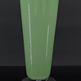 Art Deco lamp in chrome and celadon glass, France, circa 1930
