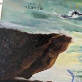 Marine painting: coast and seagulls